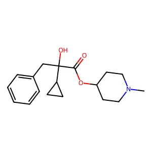 1-Methylpiperidin-4-yl 2-cyclopropyl-2-hydroxy-3-phenylpropanoate structure
