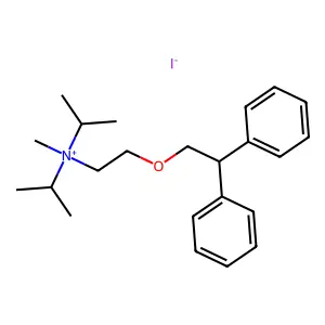 Ammonium, diisopropyl(2-(2,2-diphenylethoxy)ethyl)methyl-, iodide structure