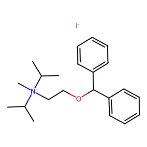 Ammonium, diisopropyl(2-diphenylmethoxyethyl)methyl-, iodide structure