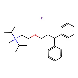 Ammonium, diisopropyl(2-(3,3-diphenylpropoxy)ethyl)methyl-, iodide structure