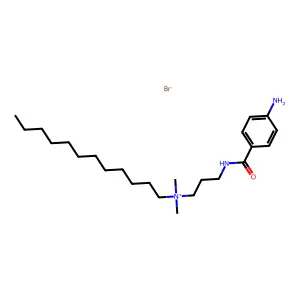Ammonium, dimethyldodecyl(3-(p-aminobenzamido)propyl)-, bromide structure