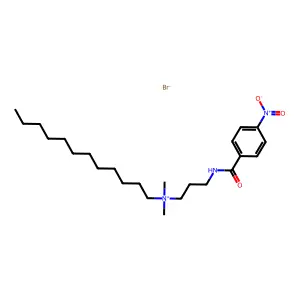 Ammonium, dimethyldodecyl(3-(p-nitrobenzamido)propyl)-, bromide structure
