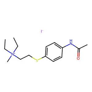Ammonium, (2-(p-acetamidophenyl)thioethyl)diethylmethyl-, iodide structure