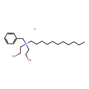 Benzenemethanaminium, N,N-bis(2-hydroxyethyl)-N-undecyl-, chloride (1:1) structure