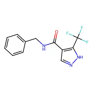 N-benzyl-5-(trifluoromethyl)-1H-pyrazole-4-carboxamide structure