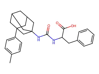 2-({[3-(4-Methylphenyl)adamantanyl]amino}carbonylamino)-3-phenylpropanoic acid structure
