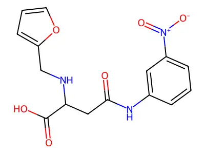 2-(Furan-2-ylmethylamino)-4-(3-nitroanilino)-4-oxobutanoic acid structure