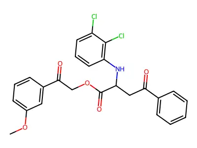 [2-(3-Methoxyphenyl)-2-oxoethyl] 2-(2,3-dichloroanilino)-4-oxo-4-phenylbutanoate structure
