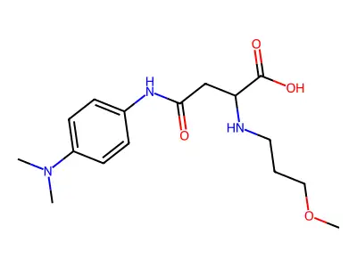 4-[4-(Dimethylamino)anilino]-2-(3-methoxypropylamino)-4-oxobutanoic acid structure