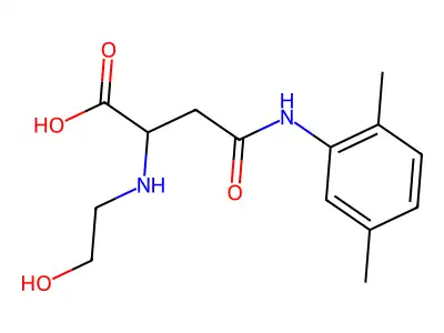 4-(2,5-Dimethylanilino)-2-(2-hydroxyethylamino)-4-oxobutanoic acid structure