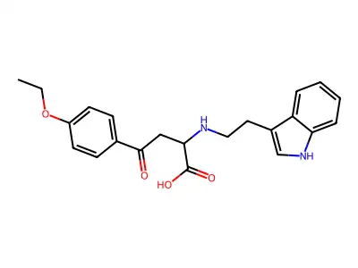 4-(4-ethoxyphenyl)-2-{[2-(1H-indol-3-yl)ethyl]amino}-4-oxobutanoic acid structure