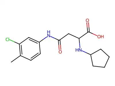 4-(3-Chloro-4-methylanilino)-2-(cyclopentylamino)-4-oxobutanoic acid structure