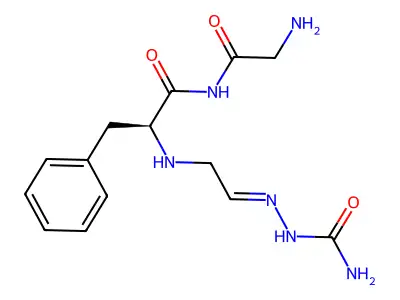 Glycyl-phenylalanyl-glycine-semicarbazone structure