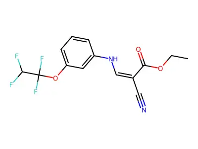 Ethyl 2-cyano-3-[3-(1,1,2,2-tetrafluoroethoxy)anilino]prop-2-enoate structure