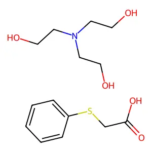 Acetic acid, (phenylthio)-, compd. with 2,2',2''-nitrilotrisethanol (1:1) structure