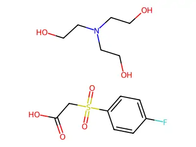 Tris-(2-hydroxyethyl)ammonium 4-fluorophenylsulfonylacetate structure