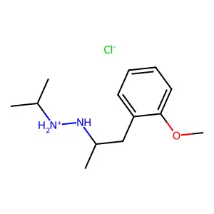 Hydrazine, 1-isopropyl-2-(o-methoxy-alpha-methylphenethyl)-, hydrochloride structure