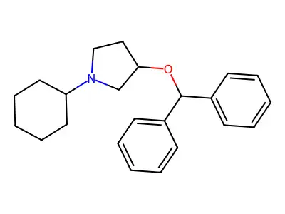 1-Cyclohexyl-3-(diphenylmethoxy)pyrrolidine structure