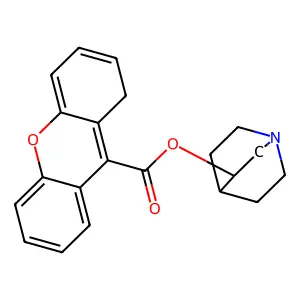 3-Quinuclidinyl xanthene-9-carboxylate structure