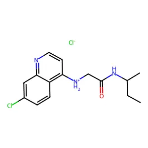 Acetamide, 2-(7-chloro-4-quinolylamino)-N-sec-butyl-, monohydrochloride structure