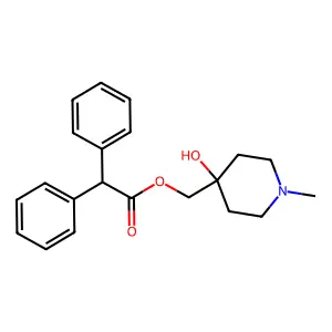 (4-Hydroxy-1-methylpiperidin-4-yl)methyl diphenylacetate structure