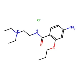 Benzamide, 4-amino-N-(2-(diethylamino)ethyl)-2-propoxy-, monohydrochloride structure