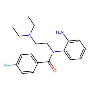 Benzamide, N-(o-aminophenyl)-N-(2-(diethylamino)ethyl)-p-fluoro- structure