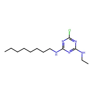 6-chloro-N-ethyl-N-octyl-1,3,5-triazine-2,4-diamine structure