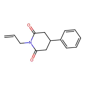 Glutarimide, N-allyl-3-phenyl- structure