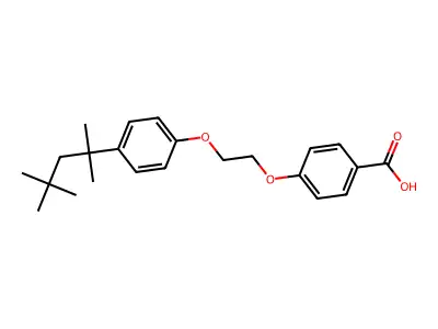 4-[2-(4-叔辛基苯氧基)乙氧基]苯甲酸 structure