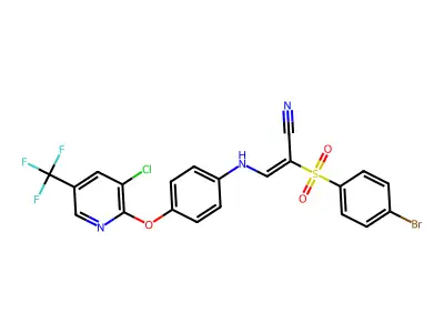 C21H12BrClF3N3O3S structure