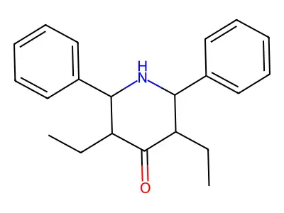 3,5-Diethyl-2,6-diphenylpiperidin-4-one structure