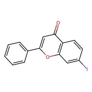 4H-1-Benzopyran-4-one, 7-iodo-2-phenyl- structure
