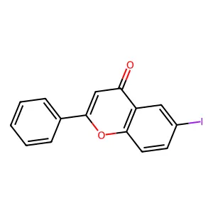 4H-1-Benzopyran-4-one, 6-iodo-2-phenyl- structure