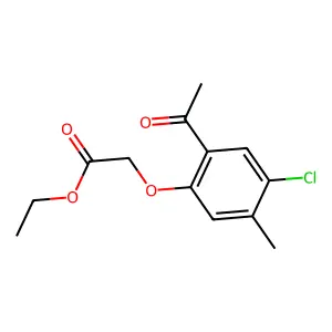 Acetic acid, (6-acetyl-4-chloro-m-tolyloxy)-, ethyl ester structure