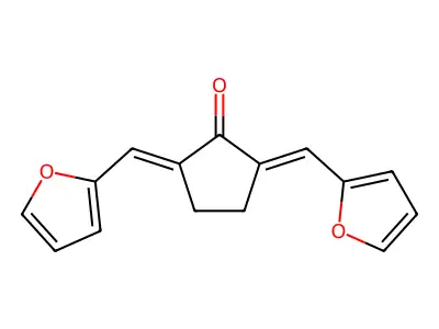 2,5-Bis(furan-2-ylmethylidene)cyclopentan-1-one structure