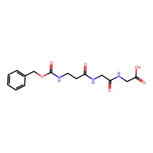 2-[[2-[3-(Phenylmethoxycarbonylamino)propanoylamino]acetyl]amino]acetic acid structure