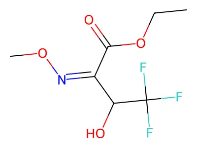 Ethyl 4,4,4-trifluoro-3-hydroxy-2-methoxyiminobutanoate structure