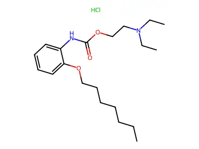 Carbamic acid, (2-(heptyloxy)phenyl)-, 2-(diethylamino)ethyl ester, monohydrochloride structure