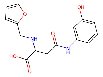 2-((Furan-2-ylmethyl)amino)-4-((3-hydroxyphenyl)amino)-4-oxobutanoic acid structure