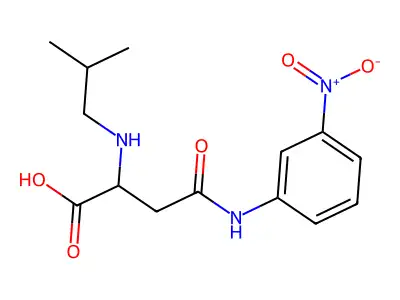 2-(Isobutylamino)-4-((3-nitrophenyl)amino)-4-oxobutanoic acid structure