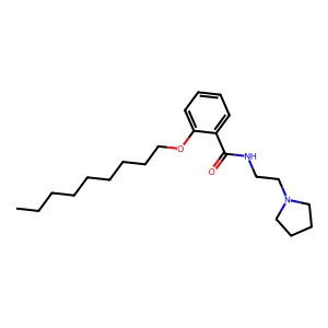 Benzamide, 2-nonyloxy-N-(2-(pyrrolidinyl)ethyl)- structure