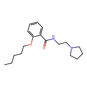 Benzamide, 2-pentyloxy-N-(2-(pyrrolidinyl)ethyl)- structure