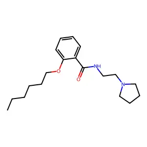 Benzamide, 2-hexyloxy-N-(2-(pyrrolidinyl)ethyl)- structure