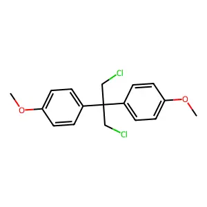 Propane, 2,2-bis(p-methoxyphenyl)-1,3-dichloro- structure