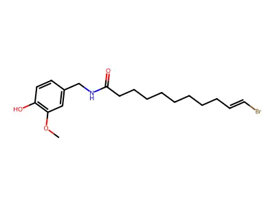 11-Bromo-N-vanillyl-10-undecenamide structure