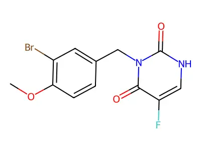 Uracil, 3-(3-bromo-4-methoxybenzyl)-5-fluoro- structure