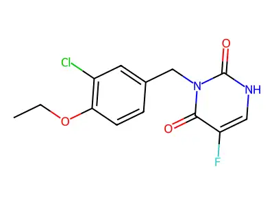 Uracil, 3-(3-chloro-4-ethoxybenzyl)-5-fluoro- structure