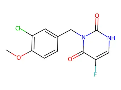 Uracil, 3-(3-chloro-4-methoxybenzyl)-5-fluoro- structure
