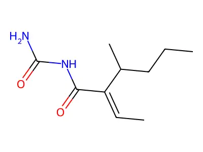 Hexanamide,N-(aminocarbonyl)-2-ethylidene-3-methyl- structure